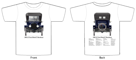 Ford Model T Runabout 1909-27 T-shirt Front & Back